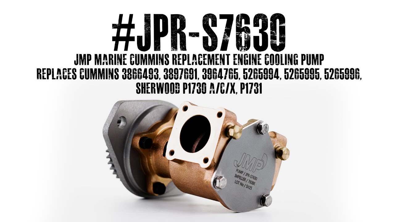 JMP Marine Cummins Replacement Engine Cooling Seawater Pump #JPR