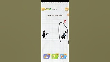 Draw 2 Save Stickman Puzzle Level 11: How To Save Him?