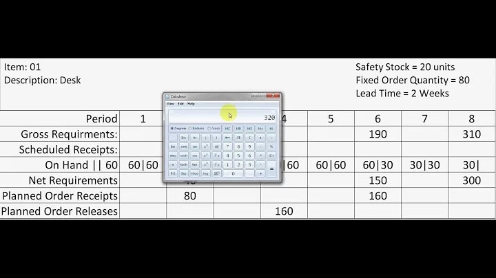 MRP Fixed Order Quantity