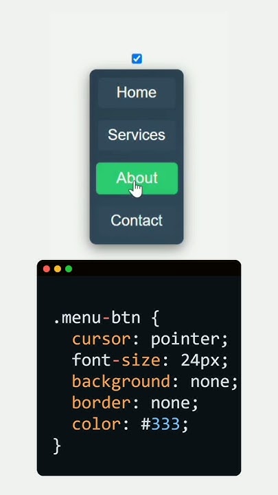 Responsive menu bar | html CSS #htmlcssjs #shorts - YouTube