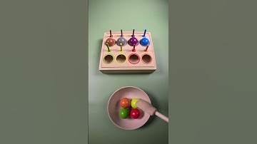 Color Sorting Wooden Balls ASMR #reverse #oddlysatisfying #marbles #asmr #satisfying #relax