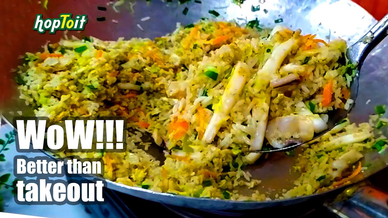 🔥 WOW!! better than takeout Cuttlefish Rice! | The Best Fried Rice You ...