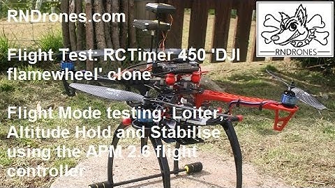 450 Drone: Demo #1 - Loiter, Alt Hold & Stabilise Flight Modes