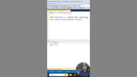 coalesce() function in SQL !! #coding #sql #viral #sqlserver #shortvideo