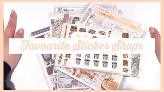 My Favourite Sticker Shops // Weekly Kits, Printable Kits, Character Stickers, Doodles, Foil etc.