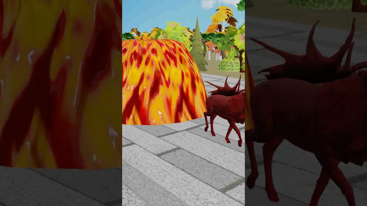 Paint Cat Gorilla Hippo Fountain Crossing Shorts Viral Paintanimals