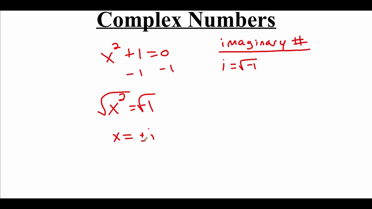 P.6.1 Complex Numbers - YouTube