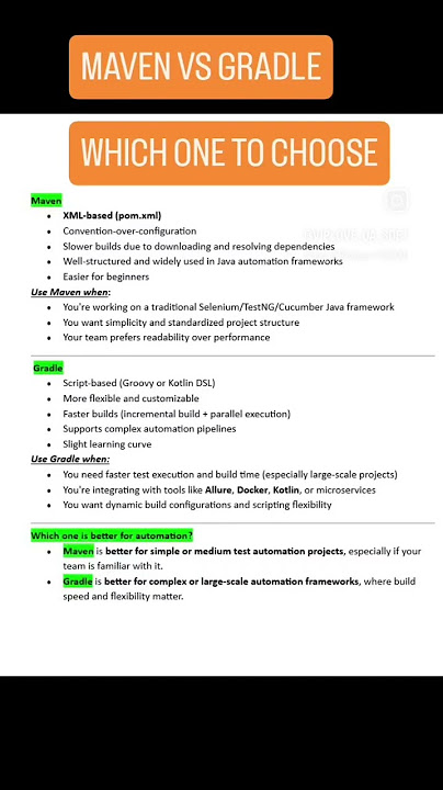 MAVEN Vs GRADLE | BUILD AUTOMATON TOOL | QA AUTOMATION | SDET