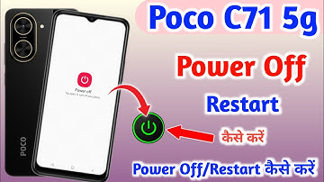 Poco C71  5G  Off Kaise Kare || Poco C71  5G  5G Power Button Setting ||  Switch Off Kaise Kare ||