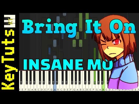 Learn To Play Bring It On From Glitchtale Insane Mode Piano Tutorial Synthesia - roblox music id for megalomaniac glitchtale