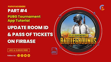 PUBG Tournament App - Update Room ID and Password - update data on firebase