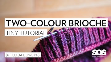 How to Knit Two-Colour Brioche in the Round // School of SweetGeorgia // Tiny Tutorial