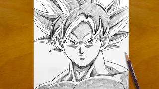 How to Draw Goku Ultra Instinct Step by Step ✏️ | Easy Anime Drawing Tutorial
