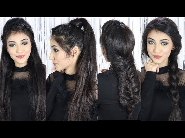 Most Beautiful Hairstyle for Wedding or party 2019 | Easy Hairstyles par...  | Easy hairstyles for medium hair, Medium hair styles, Easy party hairstyles