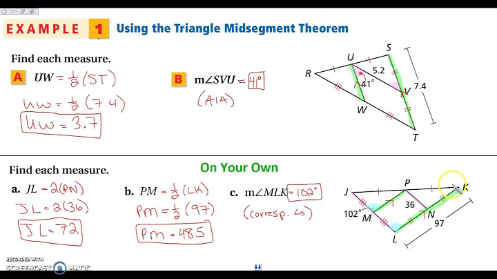 5-4 The Triangle Midsegment Theorem