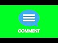 Comment Button Green Screen Video 