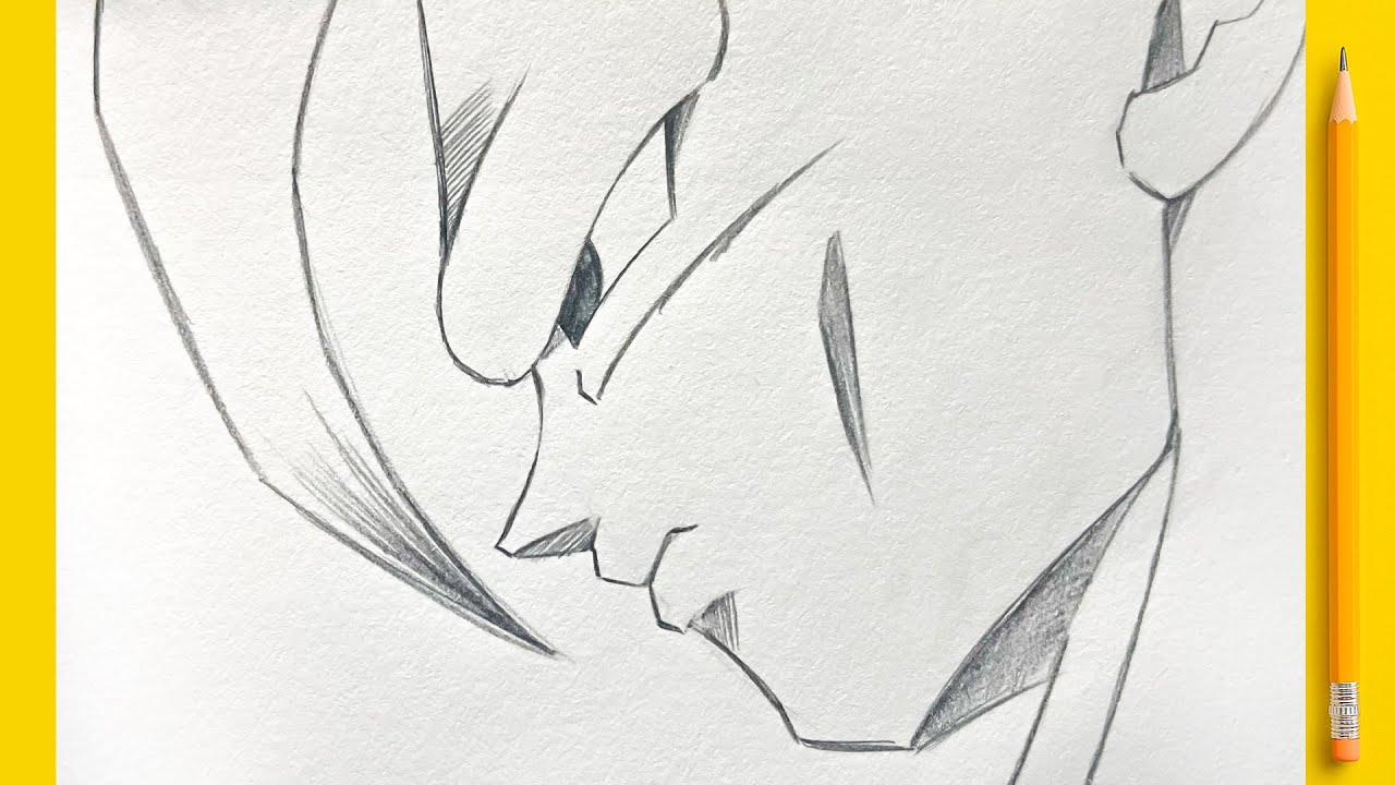 Dibujos fáciles – Cómo dibujar a Goku SSJ3 paso a paso a lápiz ✏️⚡ | Tutorial 2025