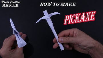 How to make a pickaxe out of paper. Origami