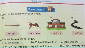 Ex 1 measurement unit 5 class 4 math|measurement Class 4 math|math kpk and Panjab board|#maths #yt