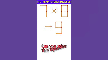 fix the matchstick equation #maths #puzzle  #challenge