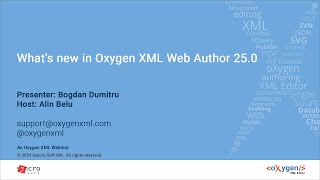 Webinar: What's new in Oxygen XML Web Author 25.0