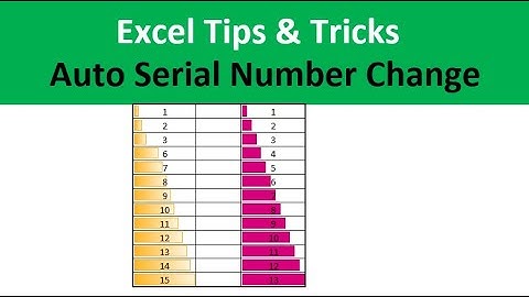 Automatic Serial Number Change When Delete Or Hide the Rows in Excel