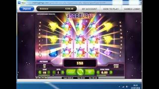 Starburst - Three Sticky Wilds Big Win