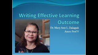 Writing Effective Learning Outcome