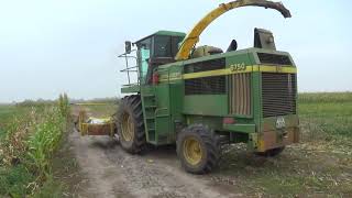 John Deere 6750 Измельчает Кукурузу На Силос