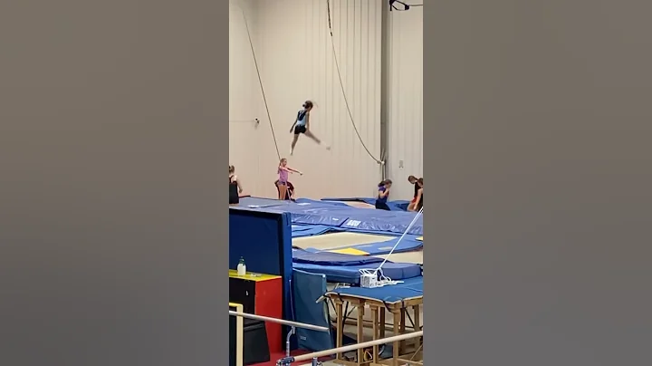 7 year old Trampoline & tumbling gymnast doing usa...