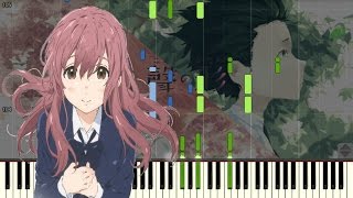 Video thumbnail of "Koe no Katachi ED - Koi wo Shita no Wa ( Piano Tutorial ) [ Full Ver. ]"