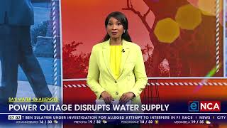 Power outage disrupts water supply