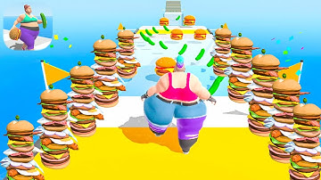 FAT 2 FIT 🍔🥪🍟MAX LEVELS GAMEPLAY LEVEL 890-900 MAIMUM SKILLS BODY RACE ANDROID-IOS