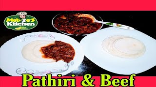 Soft Pathiri  & beef Curry / നല്ല സോഫ്റ്റ് പത്തിരിയും ബീഫും /How to make nice pathiri and beef curry