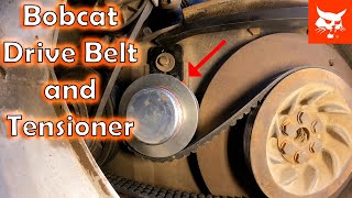 Bobcat Hydrostatic Drive Belt and Tensioner Repair on a 763