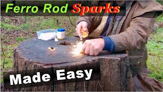 How to Start a Fire with a Ferro Rod | Easy Camping Fire Starter Tips.