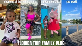 FAMILY TRIP FLORIDA VLOG: peppa pig land ~ free sea world tickets ~ collective haul &amp; family time