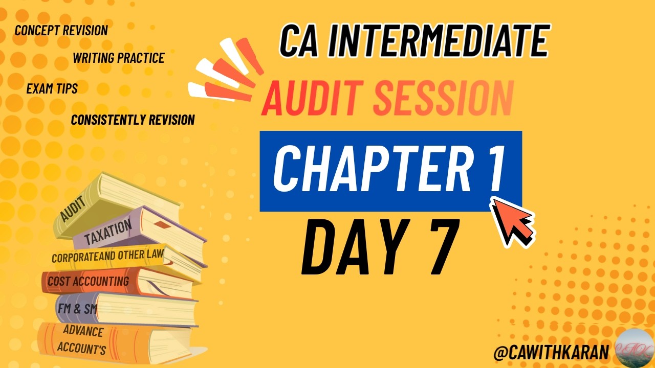 Audit Day 7 – Chapter 1 | Nature, Objective & Scope of Audit| CA Exam l ...
