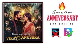 CDP Editing in picsart |Anniversary Poster design in mobile | Poster banner maker app ft. Virushka ❤ screenshot 4