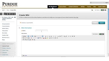 C06 - Creating a Wiki in Blackboard Learn