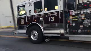 Harrison Fire Car 2163 Engine 13 responding to 7 Halstead Ave at DeCicco and Sons Commercial alarm