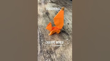 CUTE SQUIRREL ORIGAMI PAPER FOLDING INSTRUCTIONS | HOW TO MAKE SQUIRREL ORIGAMI CRAFT TUTORIAL ART