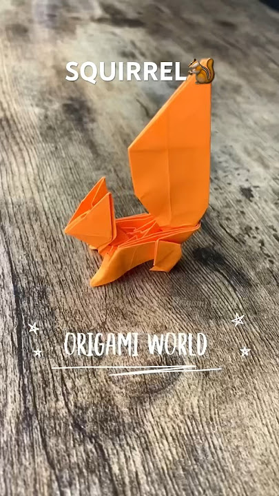 CUTE SQUIRREL ORIGAMI PAPER FOLDING INSTRUCTIONS | HOW TO MAKE SQUIRREL ORIGAMI CRAFT TUTORIAL ART