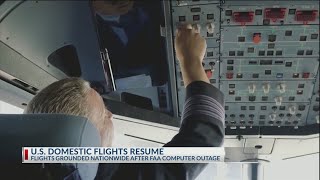 Flights resume after FAA system outage disrupts schedules nationwide
