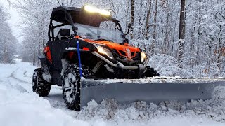 Plowing Snow with a Side by Side | This Wet Snow Really Sucked!