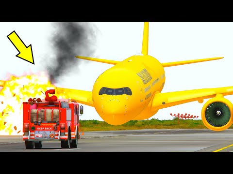 Plane Emergency Landing On The Runway Because Of Engine Failure In GTA 5