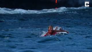 Bikini Clad Adventurer First Person To Surf Round A Volcano