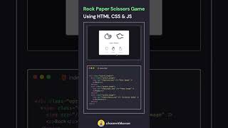 Rock Paper Scissors Game using HTML CSS JS | Computer vs Human Game | CodeMinds
