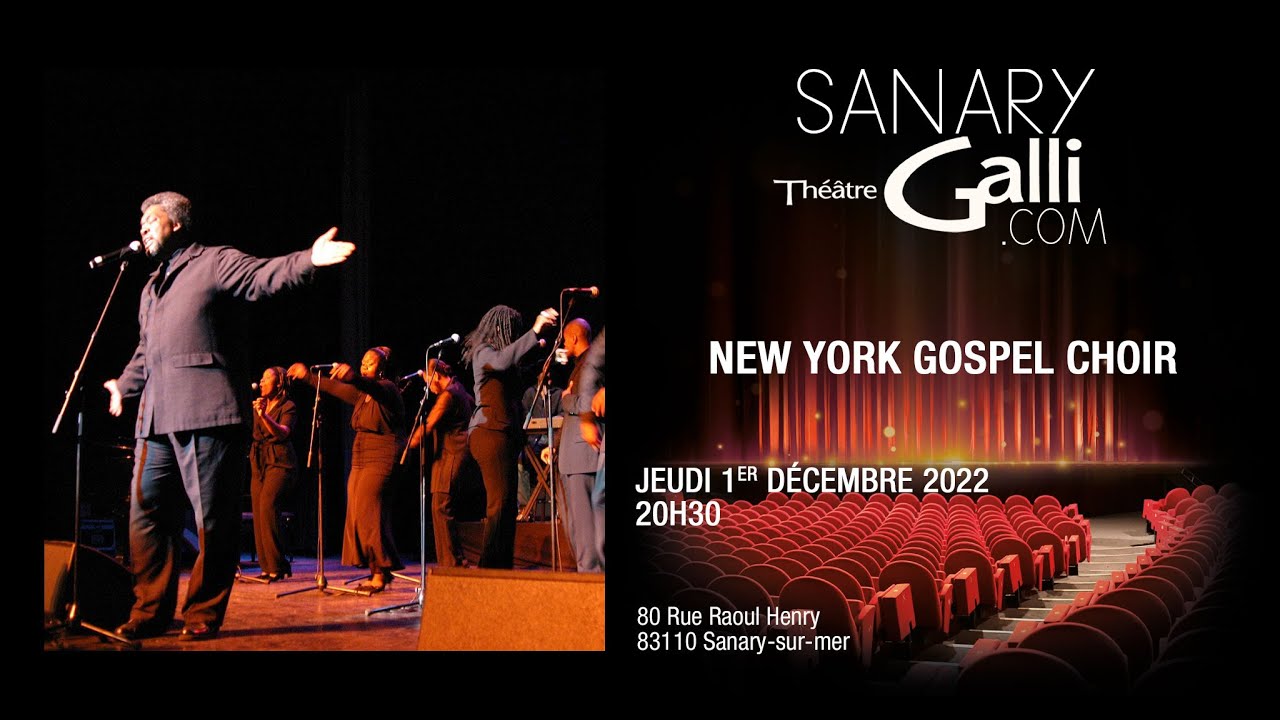 New-York Gospel Choir | Jeudi 1er Décembre 2022 | Théâtre Galli