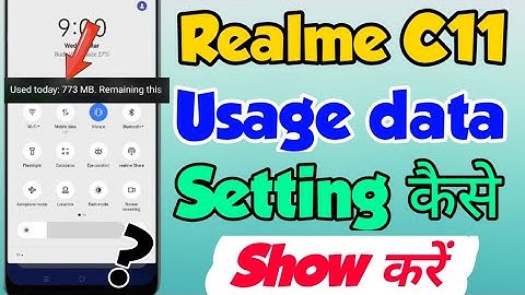 Realme C11 mein Usage data kaise Show Kare | How to Show daily Data Usage in Realme C11 | usage data